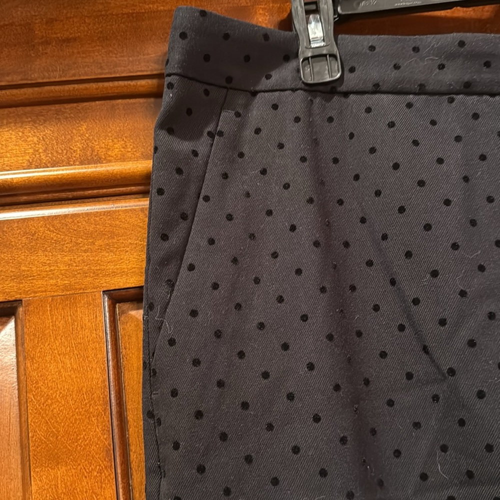 Banana Republic Factory Black Polka Dot Cropped Pants